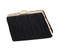 Frame Top Evening Purse, Pleated Structured Bag with Crossbody Strap, Easy Phone Storage for Party Outfits Tonight Frame Top Evening Purse Pleated Clutch Handbag Structured Formal Bag Detachable Strap
