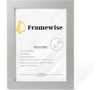FRAME WISE | Wood Grain Texture | Perfect Frames For Gifting | Tabletop Wall Mount Frames | Home Décor Picture Frames (SILVER, 14X10 Inch (35.5CM X 25.4CM))