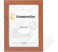 FRAME WISE | Wood Grain Texture | Perfect Frames For Gifting | Tabletop Wall Mount Frames | Home Décor Picture Frames (WALNUT, 8X8 Inch (20.3CM X 20.3CM))