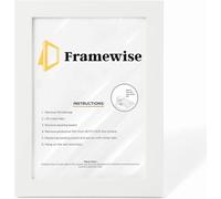 FRAME WISE | Wood Grain Texture | Perfect Frames For Gifting | Tabletop Wall Mount Frames | Home Décor Picture Frames (WHITE, 13 X 13 Inch (33CM X 33CM))