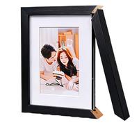 Frame with Integrated Archive | Wooden for 17.8 cm Photos, Interchangeable Photo Frame with Opening - for Home School Classroom College Dormitory Apartment Living Room