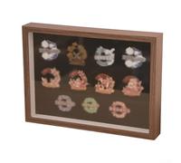 Frame with integrated stand for A4 sized medals and 3cm hollow photo section for convenient desktop or wall mounted exhibition setup (coffee)