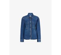 Frame Womens Frame The Polished Relaxed-Fit Denim Shirt Merlin S