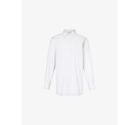 Frame Womens Whiteborrowed Striped Relaxed-fit Cotton-poplin Shirt S