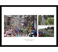 Framed 2014 Tour de France Yorkshire Grand Depart Cycling Photo Memorabilia