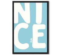 Framed Abstract Word Art Poster Canvas Print Modern Minimalist Aesthetic Cute Whimsical Wall Art Pictures Wall Decor for Living Room Apartment (Black Framed,12L X16W)