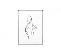 Framed acrylic art 3D 'Ruby-Red Kisses' | 3D acrylic plates | 20x28inches