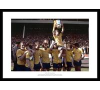 Framed Arsenal 1971 FA Cup Final Team Celebrations Photo Memorabilia