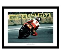 Framed Barry Sheene Brands Hatch 1976 Motorcycle 42x30cm Photo Memorabilia
