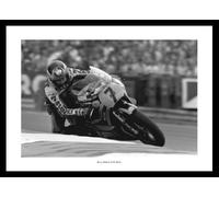 Framed Barry Sheene Motorcycle Legend Photo Memorabilia