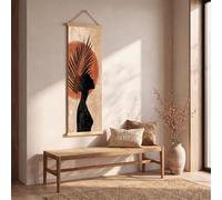 Framed Canvas Wall Art Boho Woman Canvas Wall Art 25x75 cm African Palm