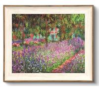 Framed Canvas Wall Art Decor, Vintage Claude Monet Wall Art Prints Aesthetic Room Decor Claude Monet Impressionist Landscape Painting, Monet Garden Flowers Picture Wall Decor Artwork for Living Room