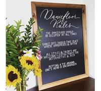 Framed Chalkboard/Blackboard, Wood, Dark Oak, A3 (45 x 32.7 x 1.5cm)