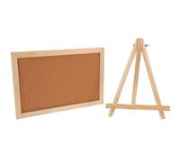Framed Cork Board Display Board with Adjustable Metal Bracket | Double Sided Design, Pine Wood Frame and White Cork Surface, for Reminders and Task Lists