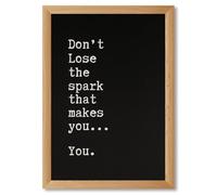Framed Don't Lose The Spark Poster Canvas Print Art Modern Trendy Wall Art Painting Pictures Elegant Wall Decor Home Decor Decoration for Living Room Bedroom (Wood Framed,16L x24W)
