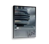 Framed Drake Poster Album Views Cover Poster For Room Aesthetic Poster Decorative Painting Canvas Wall Art Living Room Posters Bedroom Painting (L12 xW8 Framed)
