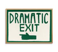 Framed Dramatic Exit Canvas Print Art Modern Wall Art Painting Trendy Pictures Wall Decor for Living Room Office Home Decor Art Print Quirky Decoration Apartment Dorm Room (Wood Framed,12L x16W)