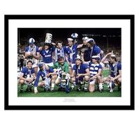 Framed Everton FC 1984 FA Cup Final Team Photo Memorabilia