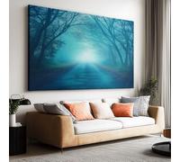 Framed Fantasy Canvas Wall Art Decor - Forest Forest Path Fairy Tale Large Pictures Canvas Painting Prints Poster Artwork for Bedroom Study Hallway 90 x 60 cm