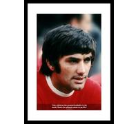 Framed George Best 'Pele' Classic Quote Football Photo Memorabilia