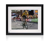 Framed Geraint Thomas Signed Tour De France Photo: Winning On Alpe D'Huez