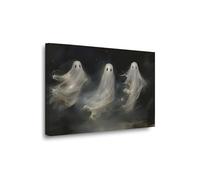 Framed Halloween Art, Ghost Art, Spooky Halloween Ghost Decor, Spooky Dark Academia Interior Decor for Home Offices Living Room Bedroom Dining Room farmhouse 30x40cm-Framed