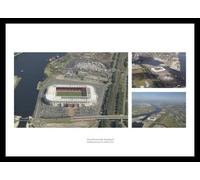 Framed Middlesbrough Riverside Stadium Aerial View Photo Memorabilia