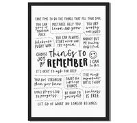 Framed Motivational Quotes Canvas Print Art, Modern Art Print, Positive Affirmations Wall Art, Trendy Pictures, Home Decor, Wall Decoration, for Living Room, Dorm Room. (Black Framed,12L X16W)