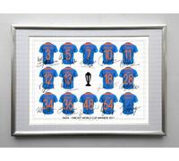FRAMED & MOUNTED INDIA CRICKET WORLD CUP WINNERS 2011 NEW ALL SQUAD TEAM SIGNED AUTOGRAPH 12X8 INCH MOUNT WITH PRINTED AUTOGRAPHS MOUNTED 2012 - 2013 AUTOGRAF AUTOGRAFO M S DONHI SACHIN TENDULKAR