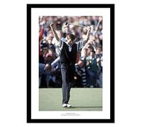 Framed Nick Faldo Wins 1990 British Open Golf Photo Memorabilia