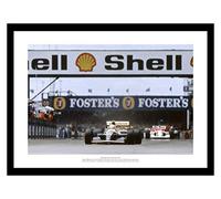 Framed Nigel Mansell 1992 British Grand Prix Formula One 42x30cm Photo Memorabilia