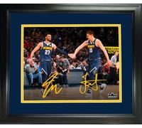 Framed Nikola Jokic & Jamal Murray Denver Nuggets Dual Facsimile Laser Engraved Signature Auto 11"x14" Basketball Photo HOFSM Holo