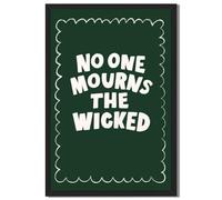 Framed No One Mourns The Wicked Poster Canvas Print Art, Gothic Wall Art, Painting, Wall Decor, Art Print, Whimsical Pictures, Home Decor, Decoration, Apartment, Dorm Room. (Black Framed,12L X16W)