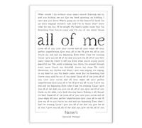 Framed Occasions Song Lyrics Wall Art Print - ANY SONG - Personalised Wedding Gift idea, First Dance, Anniversary, Birthday. Couples, Husband, Wife - Box Design - A4 Print Only - 210 x 297mm