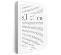 Framed Occasions Song Lyrics Wall Art Print - ANY SONG - Personalised Wedding Gift idea, First Dance, Anniversary, Birthday. Couples, Husband, Wife - Box Design - Canvas - 16x20-16 x 20