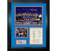 Framed Oklahoma City Thunder 2024-2025 NBA Finals Champions Shai Gilgeous-Alexander SGA MVP Most Valuable Player Facsimile Laser Engraved Signature Auto Basketball 11"x14" Photo Sig Collage
