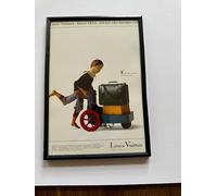 Framed Original Vintage Louis Vuitton Wall Art Print Advert, 30 cm x 22 cm, Classic Retro 1980's Poster Picture Satellite Suitcase