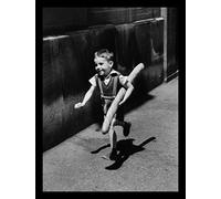 FRAMED Petit Parisian (Boy Running with Bread) by Willy Ronis 16x12 Photograph Art Print Poster Wall Decor French France Paris