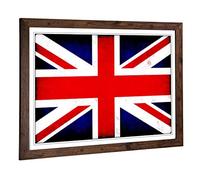 Framed Print of Union Jack British Flag (5) Art Design | Wall Art Picture Measures: A2 / 24.5 x 18 Inch / 62 x 45 cm | Home Decor for Kitchen, Living Room, Dining Room, Bedroom, Hallway, Office