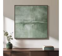 Framed Sage Green Abstract Wall Art, Modern Canvas Prints Artwork for Walls, Square Minimalist Green Abstract Pictures for Living Room, Hallway, Dining Room, Bedroom, Home Office Wall Decor 24x24 In