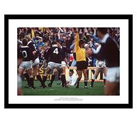 Framed Scotland Rugby 1990 Five Nations Grand Slam Winning Try 42x30cm Photo Memorabilia