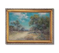 Framed Texas Hill Country Landscape Poster Canvas Print Art, Rustic Painting, Wall Art Pictures, Farmhouse Wall Decor, Elegant Art Print, Home Decor, Living Room Apartment (Retro Framed,8L x12W)