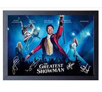 Framed The Greatest Showman Signed Autographed Print Hugh Jackman, Zac Efron, Zendaya & Michelle Williams (APPROX 33CM X 24CM INCLUDING FRAME)