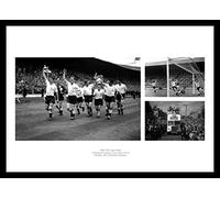 Framed Tottenham Hotspur 1961 FA Cup Final Photo Montage Memorabilia