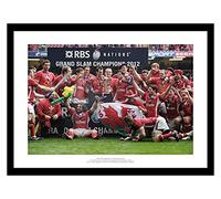 Framed Wales Rugby 2012 Grand Slam Winning Team 42x30cm Photo Memorabilia