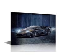 Framed Wall Art Cyberpunk Wall Art 1 Panels Concept Car Pictures Print on Canvas for Living Room Bedroom Wall Decoration, Supercar Artwork Gallery-Wrapped Ready to Hang, 36" Wx24 H