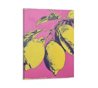 Framed Wall Art Painting 8x10 Inch Lemon Style Pattern Canvas Wall Print Pictures Decorative Artwork Custom Painting Vintage Home Decor for Bedroom Living Room Office