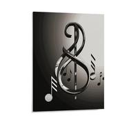 Framed Wall Art Painting 8x10 Inch Music Symbol Canvas Wall Print Pictures Decorative Artwork Custom Painting Vintage Home Decor for Bedroom Living Room Office