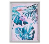 Framed Wall Print AGENA Floral Motif 30 x 40 cm Blue