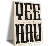 Framed Western Wall Art Vintage Southwestern Canvas Wall Decor YEE HAW Wall Art Southwestern Country Ranch Poster Trendy Modern Cowboy Cowgirl Picture Print for Living Room Bedroom(12x16in)